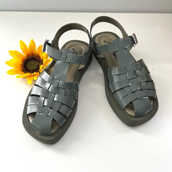 🌟FREE PEOPLE Finn Fisherman Platform Sandals-Sea Serpent color-Size 8 & 9 - Picture 3 of 15